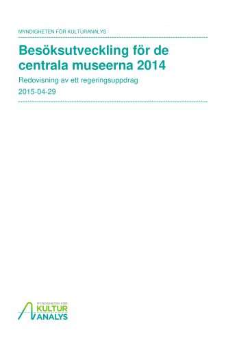 Omslagsbild Besöksutveckling för de centrala museerna 2014