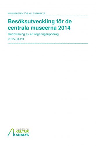 Omslagsbild Besöksutveckling för de centrala museerna 2014