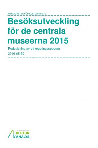 Omslagsbild Besöksutveckling för de centrala museerna 2015