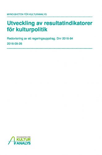 Utveckling av resultatindikatorer för kulturpolitik