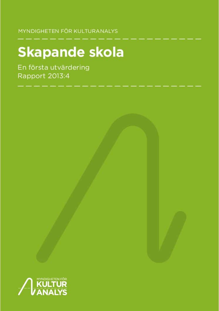 Omslagsbild Skapande skola En första utvärdering